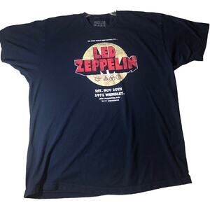 LED ZEPPELIN Concert Shirt Adult XXL Blue 1071 Wembley Short Sleeve